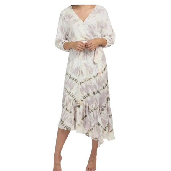 Young Fabulous & Broke Tie‎ Dye V-neck Wrap Dress Size M - Picture 1 of 9